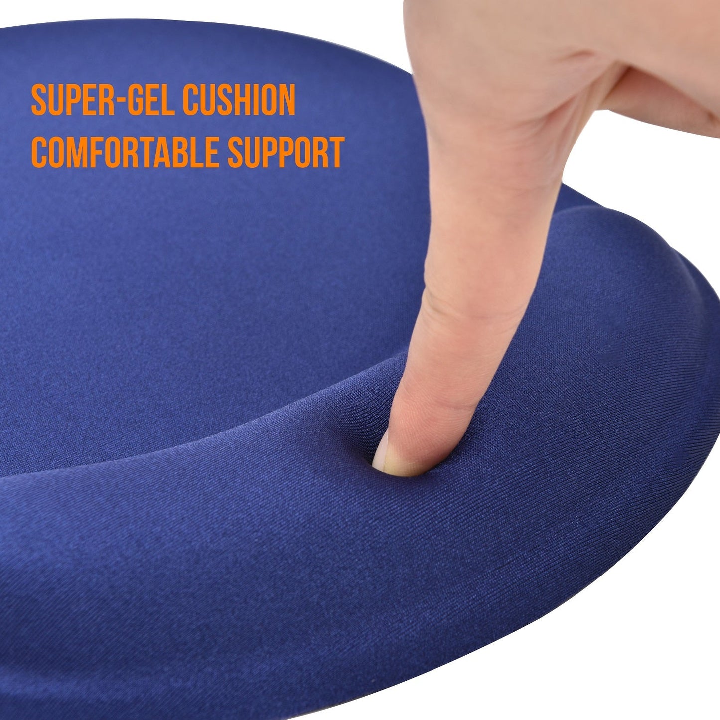 Tapis de souris DAC® MP-123 Super-Gel « Racetrack » avec support de paume, bleu