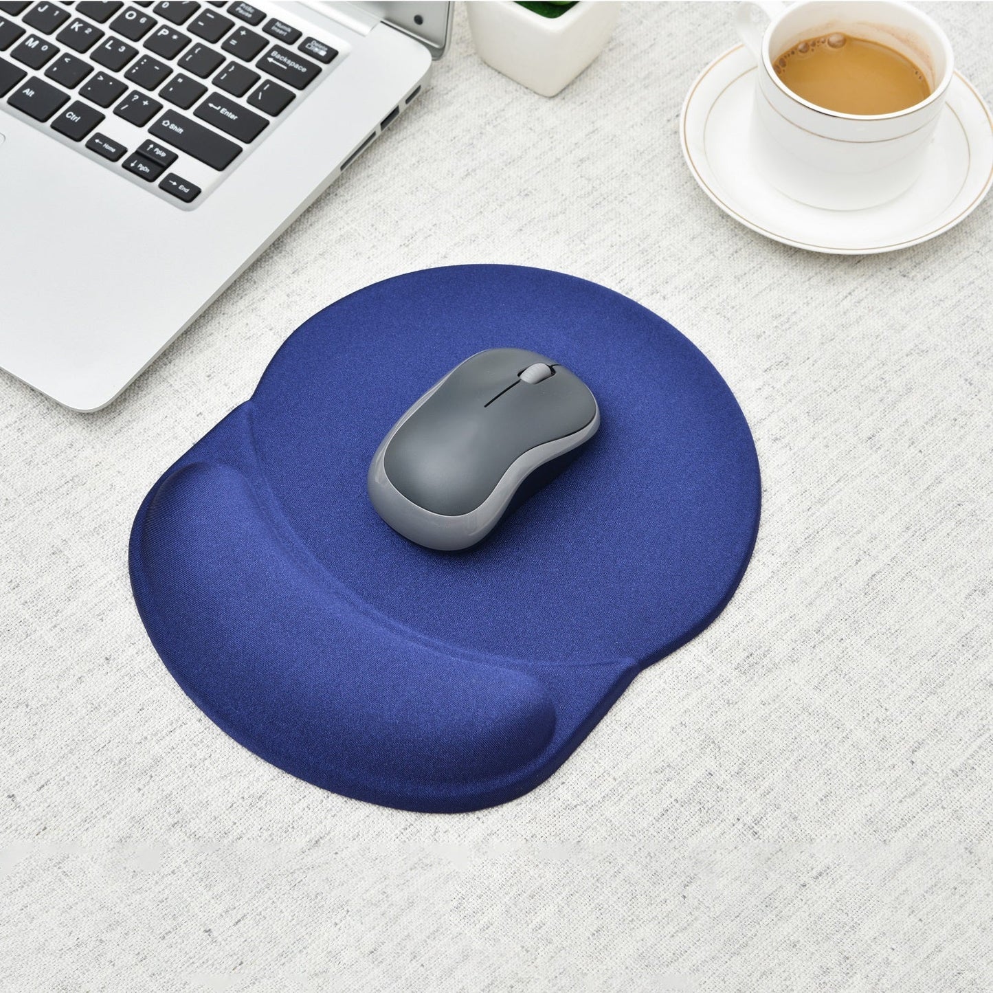 Tapis de souris DAC® MP-123 Super-Gel « Racetrack » avec support de paume, bleu
