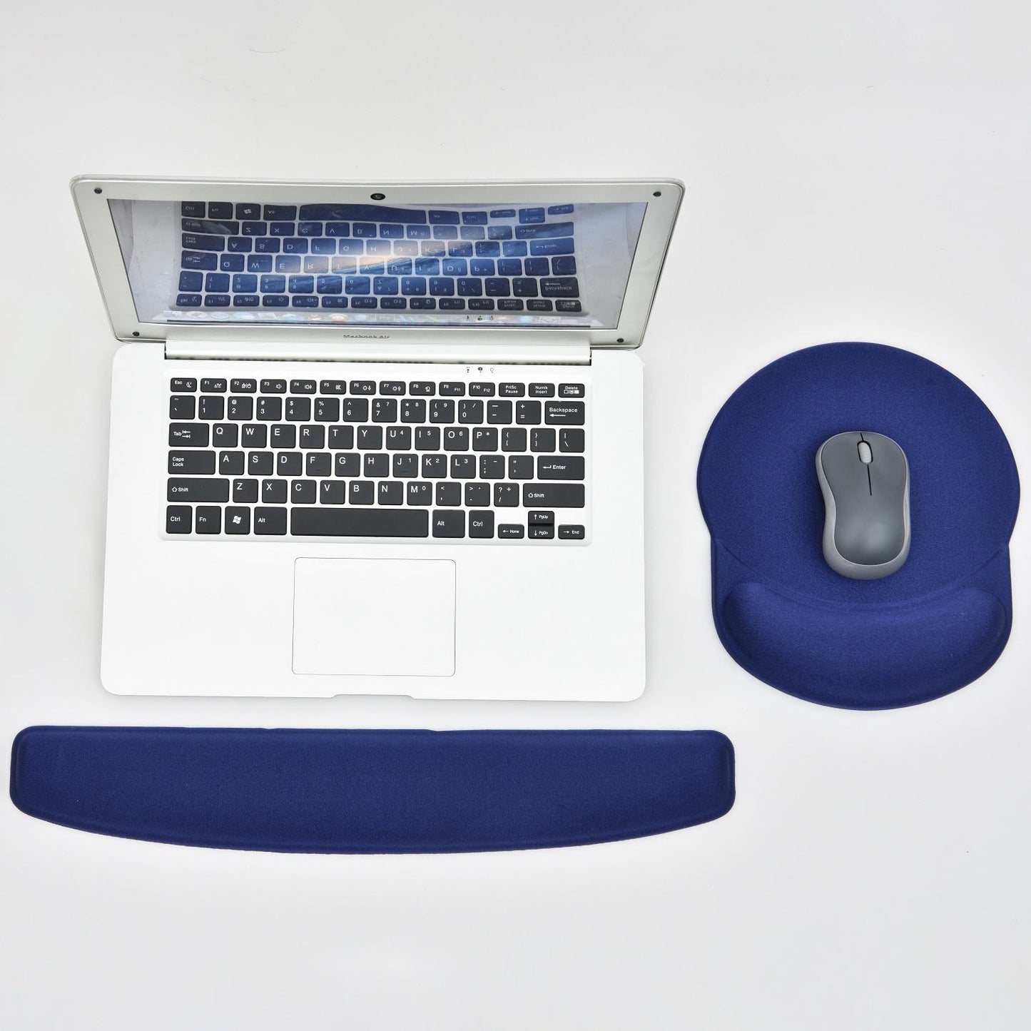 Tapis de souris DAC® MP-123 Super-Gel « Racetrack » avec support de paume, bleu