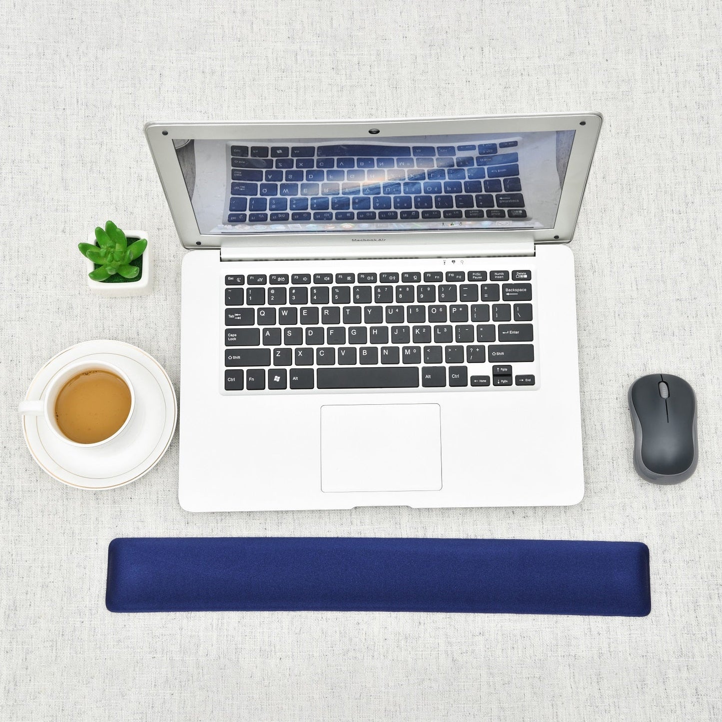 Support de paume pour clavier à bord droit Super-Gel DAC® MP-128, bleu