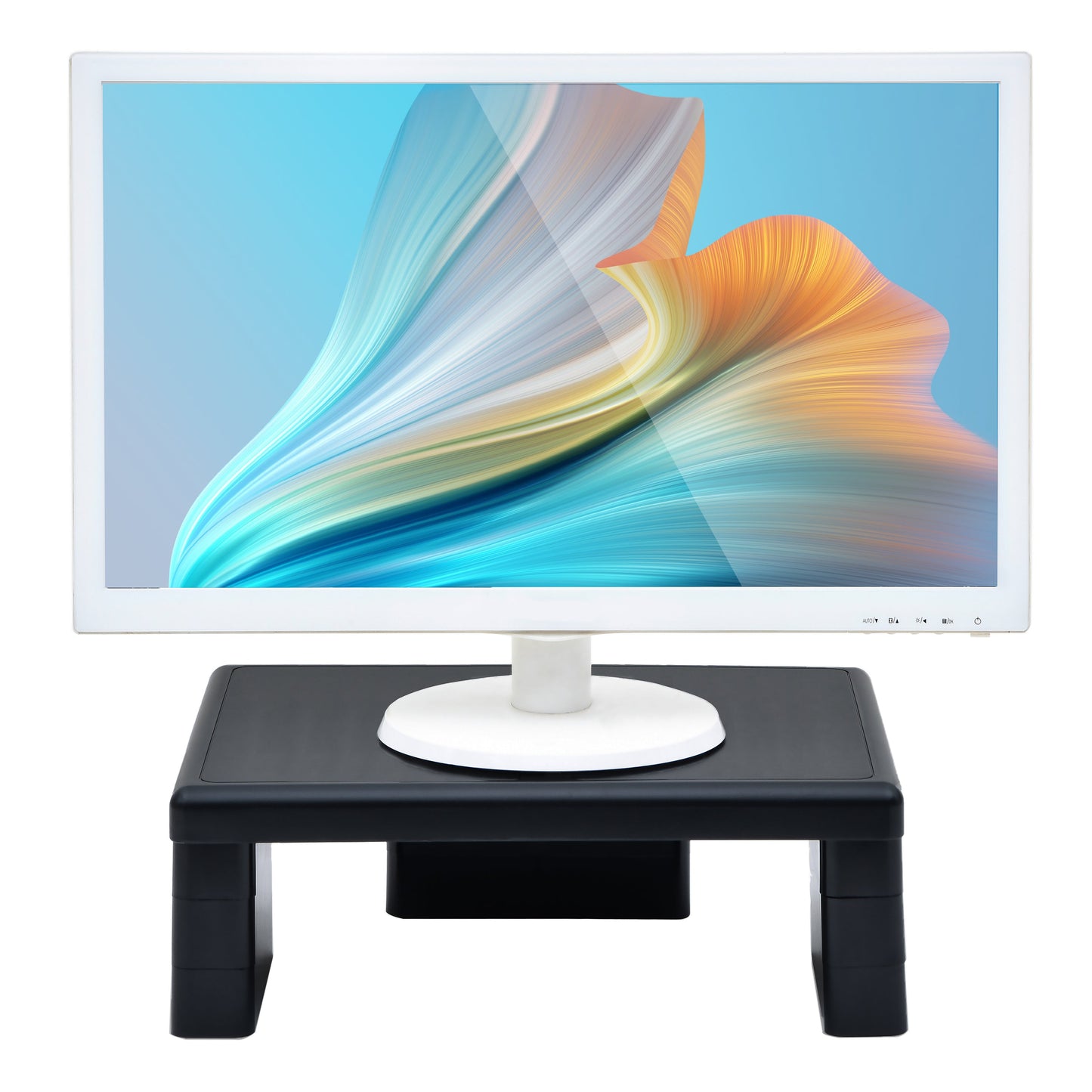 DAC® Stax MP-107x2 Support ergonomique pour moniteur/ordinateur portable, réglable en hauteur, noir, paquet de 2