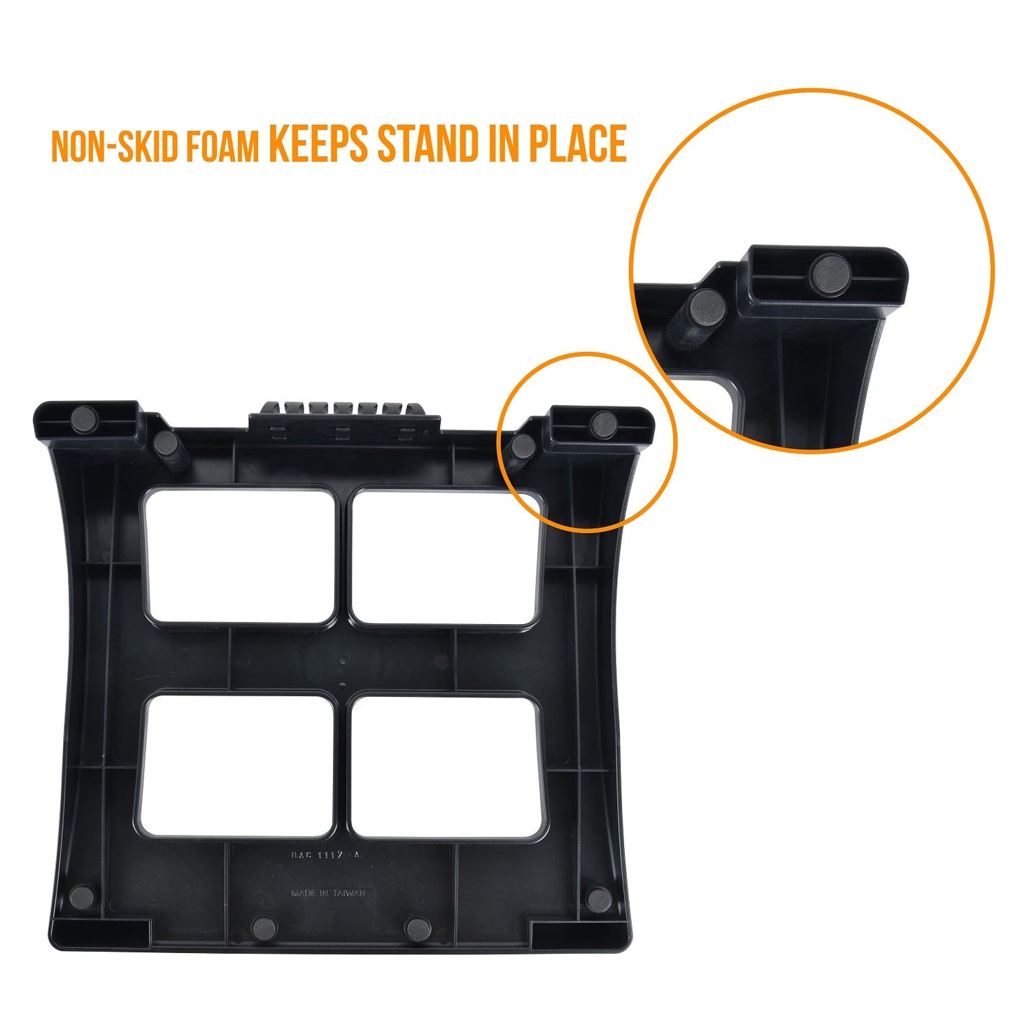 Support pour ordinateur portable réglable en hauteur et en angle DAC® MP-195, noir