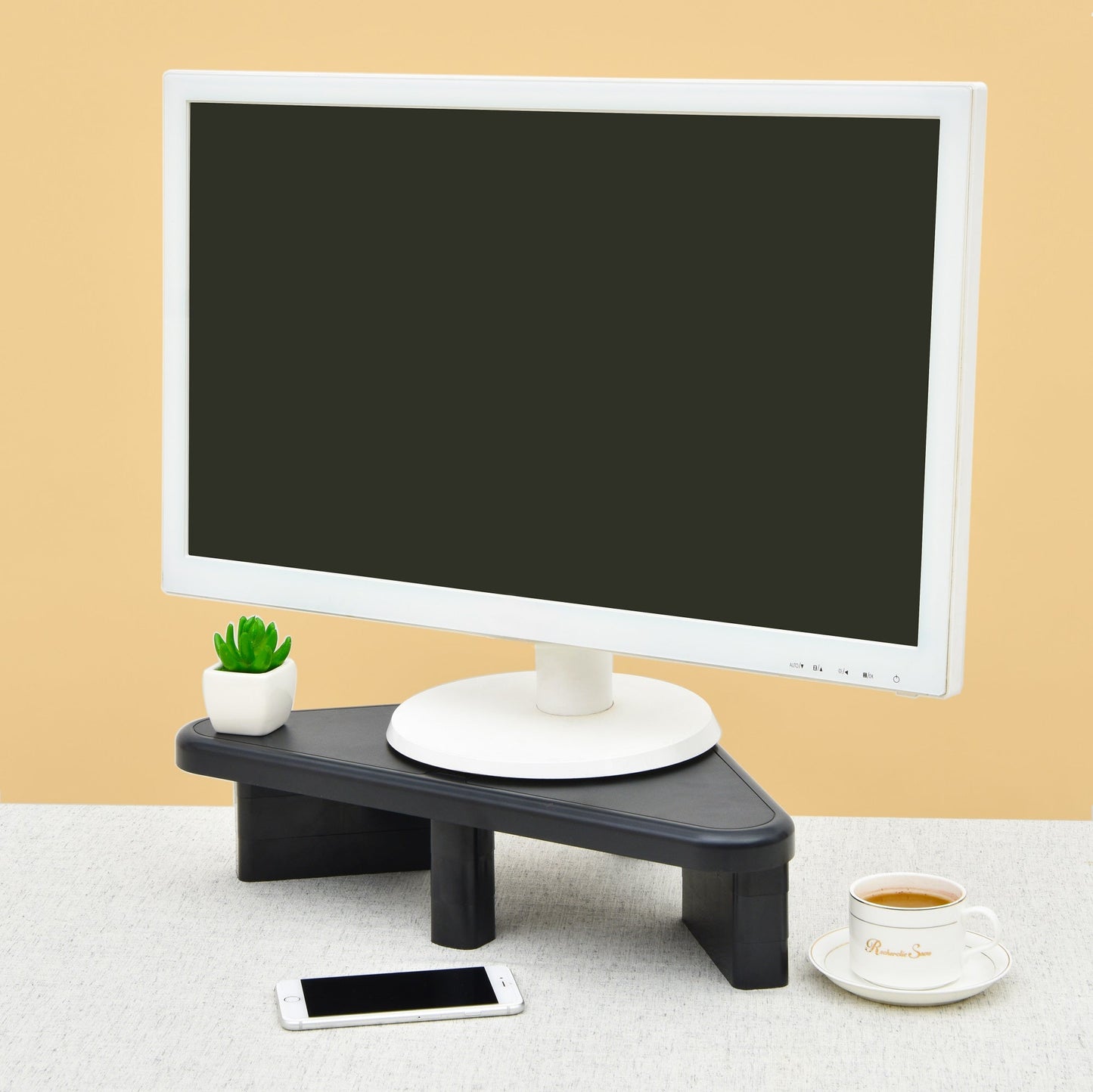 Support de moniteur d'angle réglable en hauteur DAC® Stax MP-197, noir
