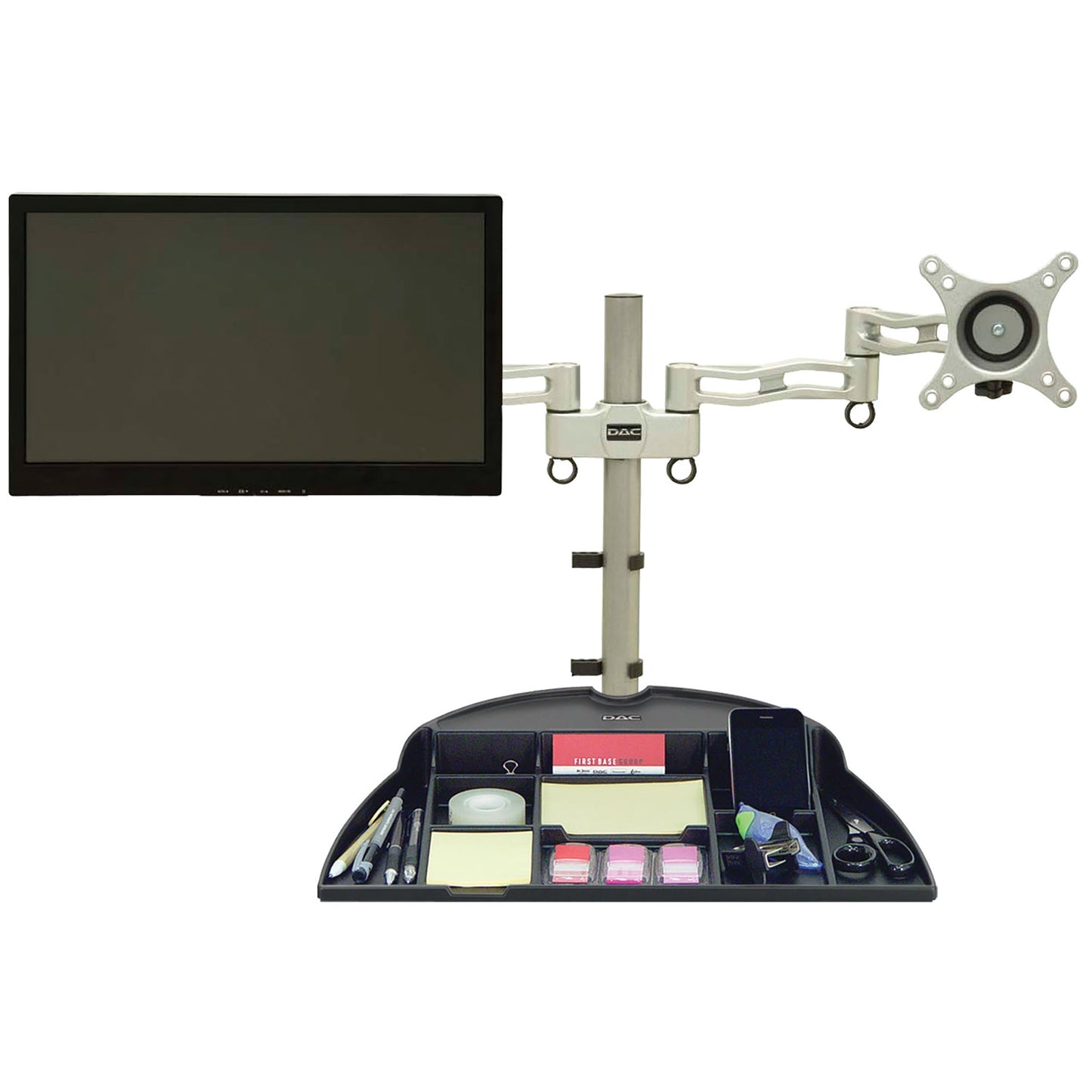 Plateau d'organisation du système Space Saver DAC® MP-204 pour bras de moniteur, noir