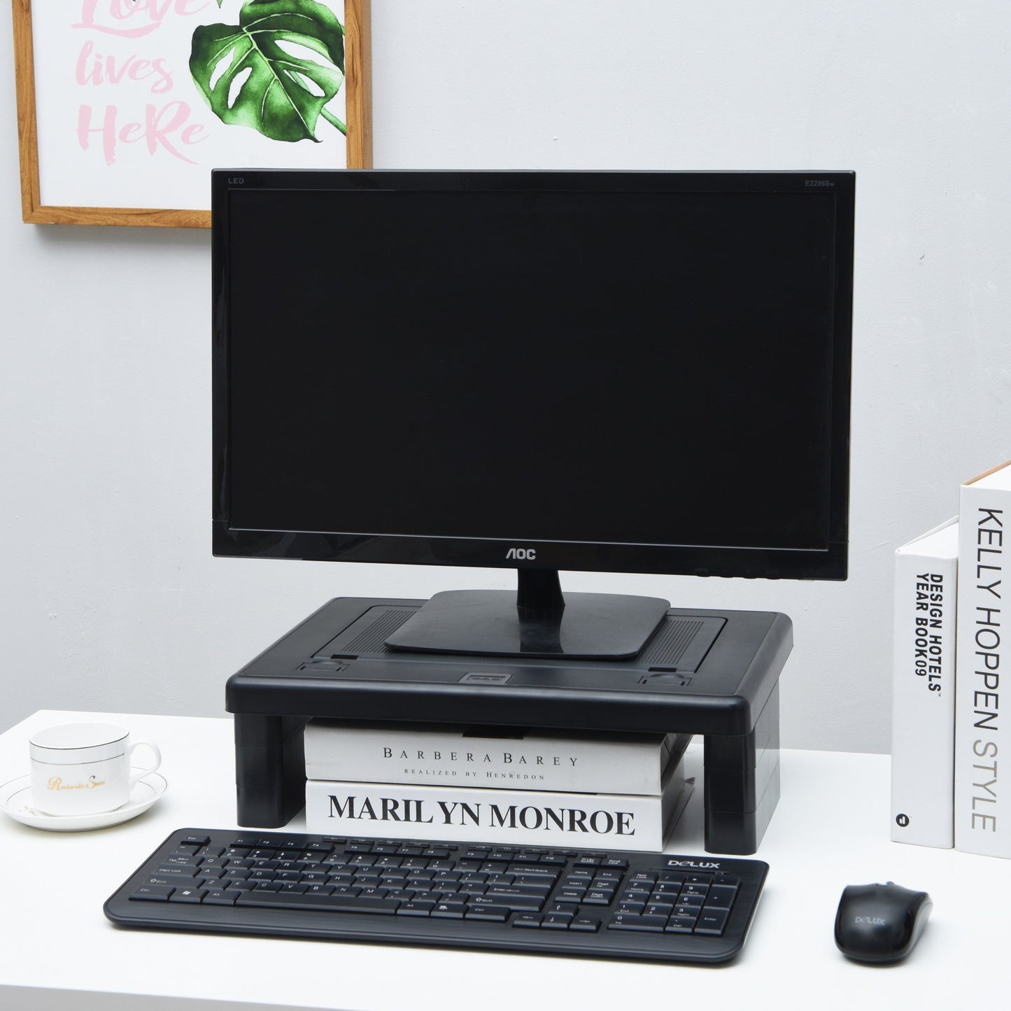 DAC® Stax MP-219 Moniteur convertible réglable en hauteur et en angle, ordinateur portable, support d'imprimante