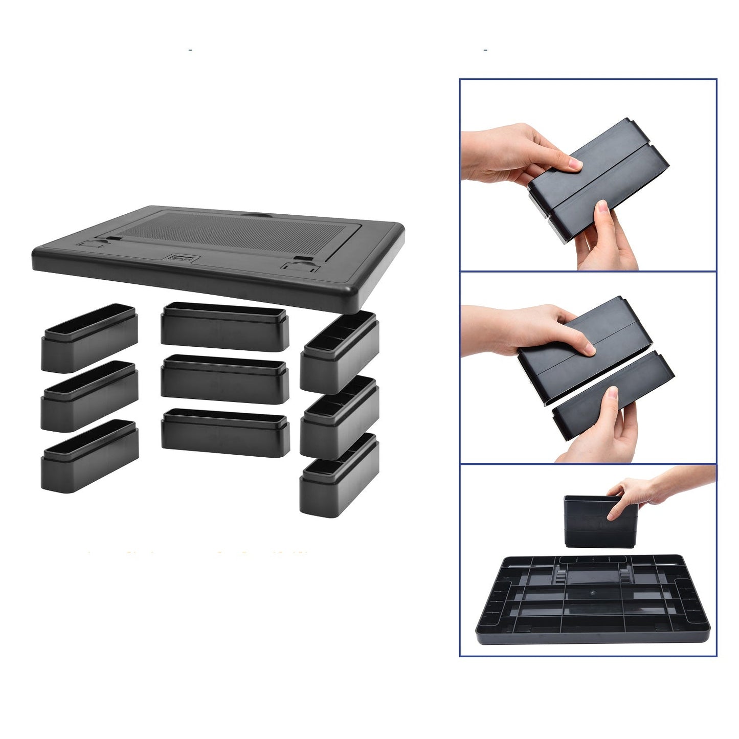 DAC® Stax MP-219 Moniteur convertible réglable en hauteur et en angle, ordinateur portable, support d'imprimante
