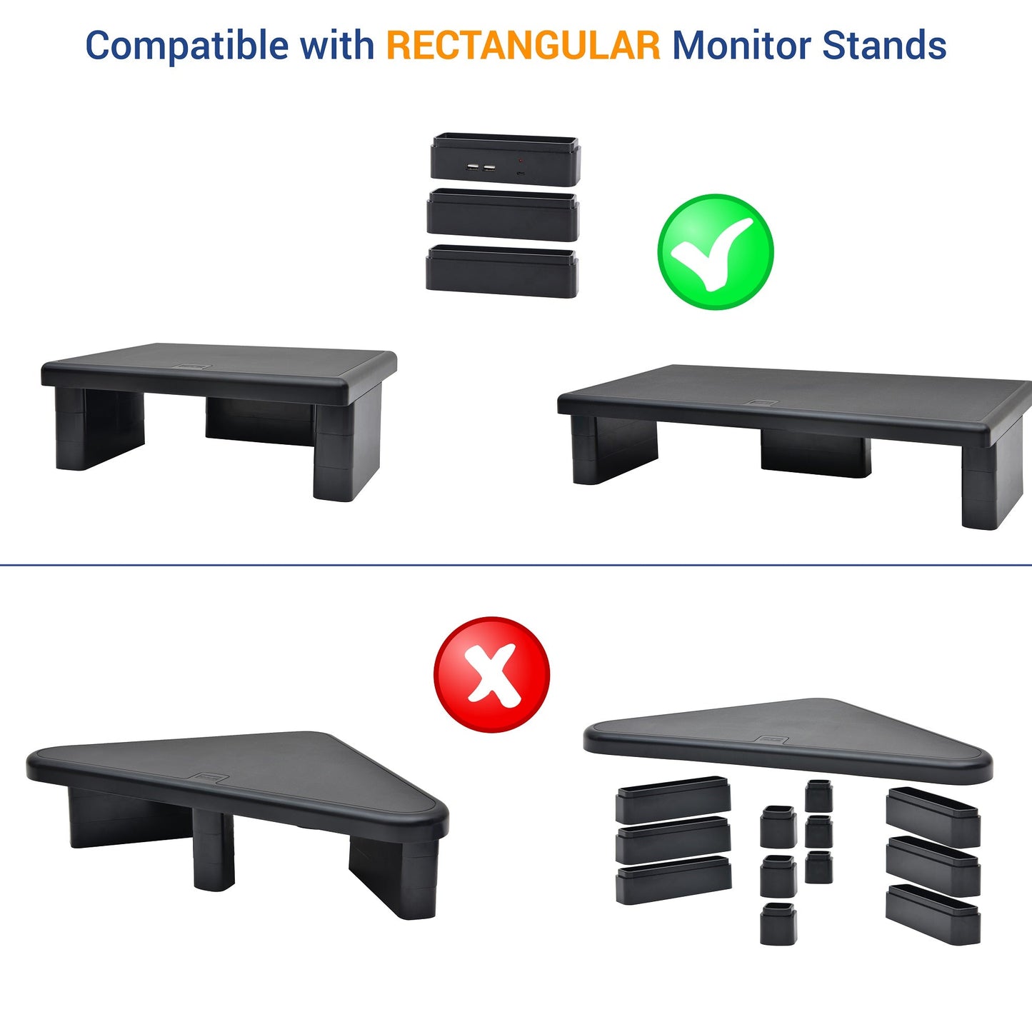 Kit de bloc de montage pour moniteur DAC® Stax MP-232 avec 2 ports de chargement USB
