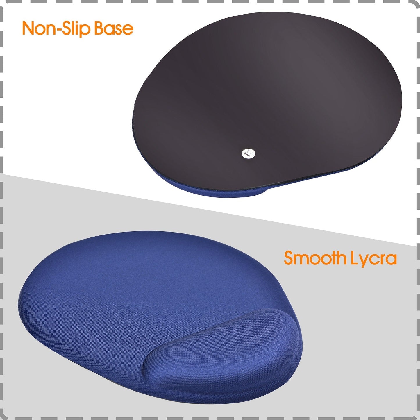 Tapis de souris DAC® MP-127 Super-Gel « Mini Round » avec support de paume, bleu