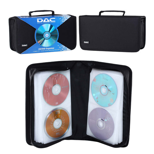 Organisateur de CD/DVD DAC® MP-147 avec capacité de 128 pochettes, noir