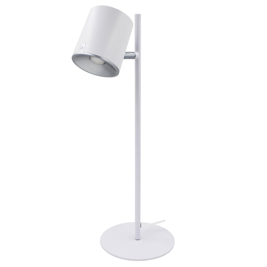 Lampe de bureau LED en métal DAC® MP-324 avec tête rotative à 340°, blanche