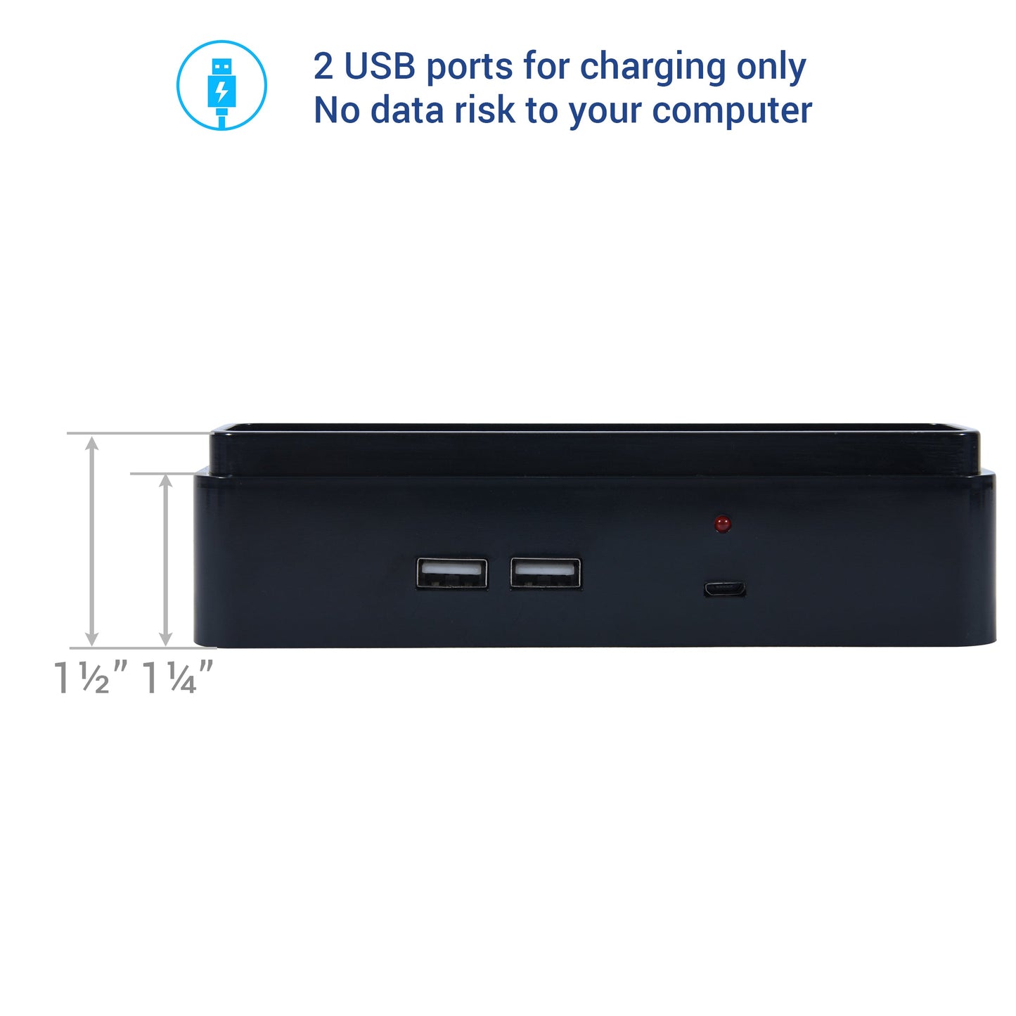 DAC® Stax MP-232 Monitor Riser Block Kit with 2 USB Charging Ports