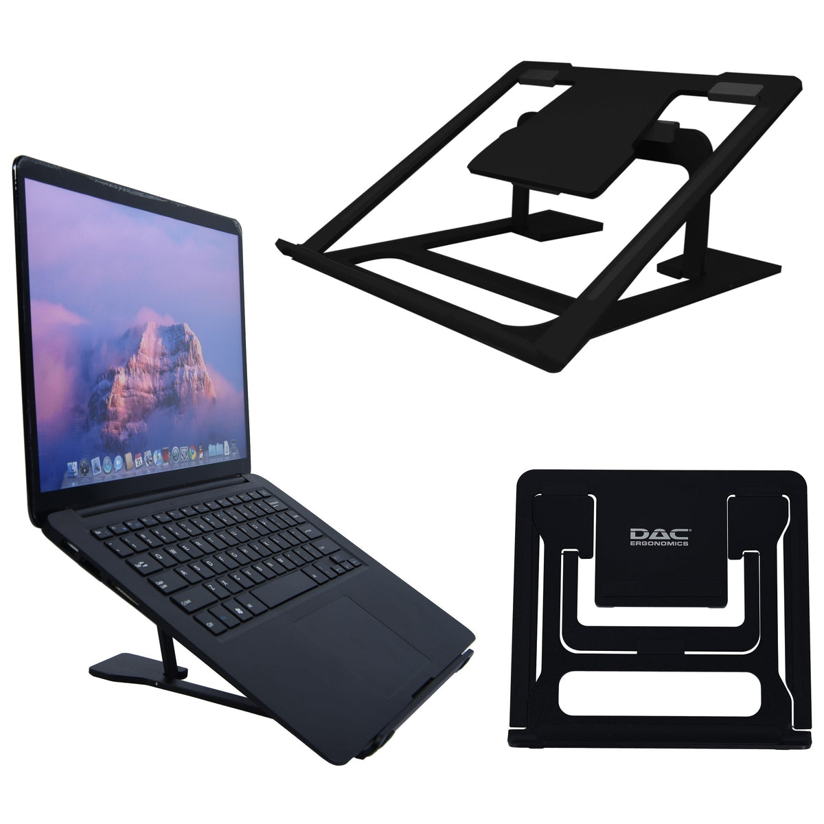 DAC® MP-224 Portable Laptop Stand With 6 Height Levels, Black – DAC ...