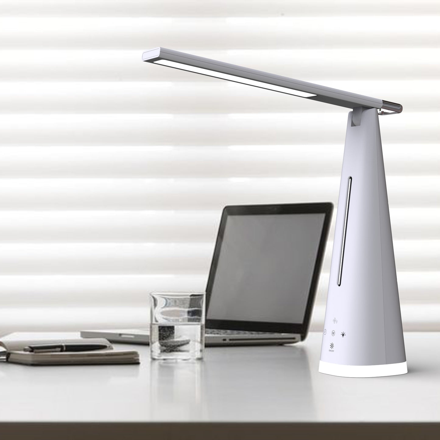 Lampe de bureau LED DAC® MP-331 avec purificateur d'air HEPA et lumière d'ambiance